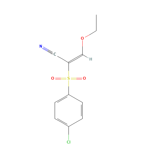 2-((4-CHLOROPHENYL)SULFONYL)-3-ETHOXYPROP-2-ENENITRILE (CAS: 32083-27-5) - Related Chemical Product