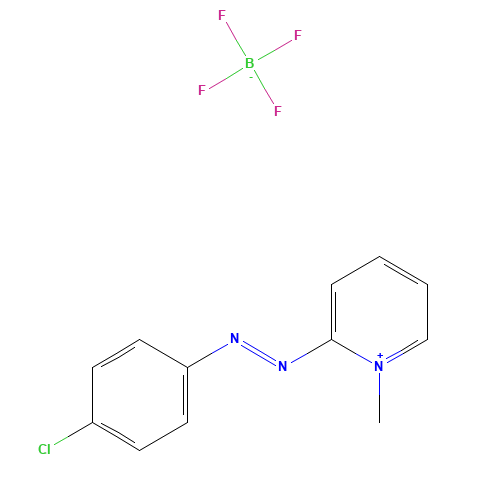 2-((p-Chlorophenyl)azo)-1-methylpyridiniumtetrafluoborate (CAS: 16600-16-1) - Chemical Structure and Molecular Formula 