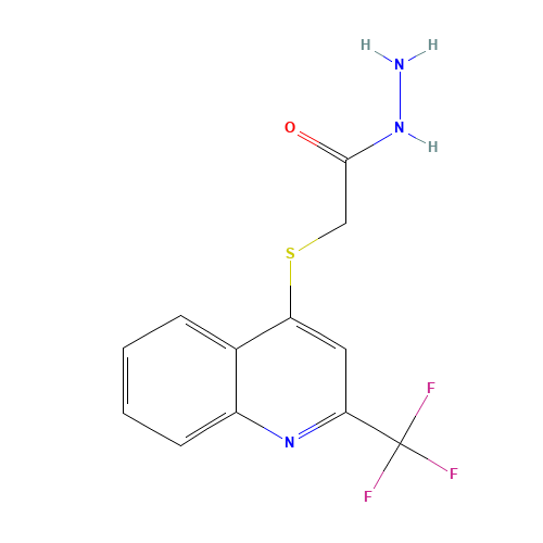 (2-TRIFLUOROMETHYL-QUINOLIN-4-YLSULFANYL)-ACETIC ACID HYDRAZIDE (CAS: 175203-43-7) - Related Chemical Product