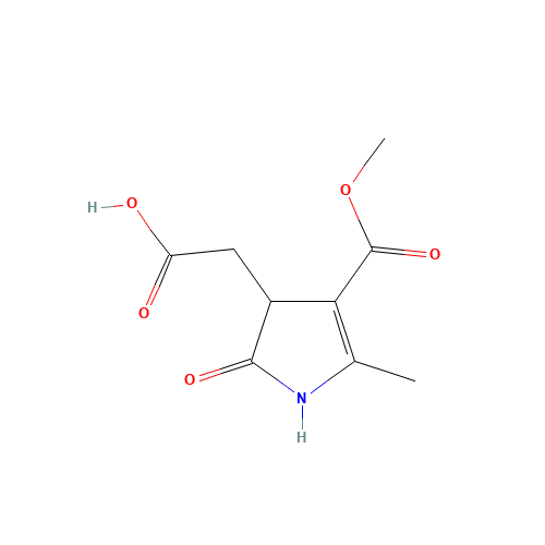 2-[4-(METHOXYCARBONYL)-5-METHYL-2-OXO-2,3-DIHYDRO-1H-PYRROL-3-YL]ACETIC ACID (CAS: 77978-73-5) - Related Chemical Product