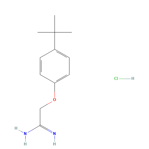 2-[4-(TERT-BUTYL)PHENOXY]ETHANIMIDAMIDE HYDROCHLORIDE (CAS: 175277-47-1) - Chemical Structure and Molecular Formula 