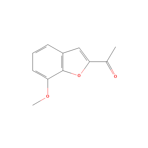 2-ACETYL-7-METHOXYBENZOFURAN (CAS: 43071-52-9) - Chemical Structure and Molecular Formula 
