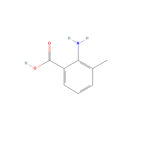 3-Methylanthranilic acid (CAS: 4389-45-1) - Chemical Structure and Molecular Formula 