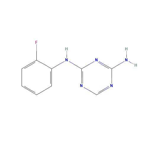 2-AMINO-4-(2-FLUOROPHENYLAMINO)-1,3,5-TRIAZINE (CAS: 66088-45-7) - Related Chemical Product