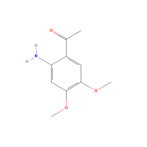 2'-AMINO-4',5'-DIMETHOXYACETOPHENONE (CAS: 4101-30-8) - Chemical Structure and Molecular Formula 