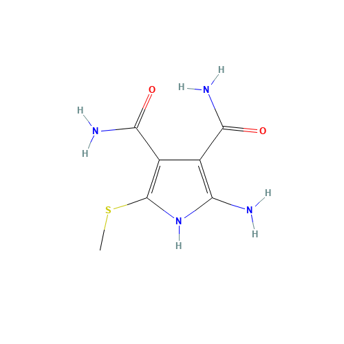 2-Amino-5-(methylthio)-(1H)-pyrrole-3,4-dicarboxamide (CAS: 38187-09-6) - Related Chemical Product