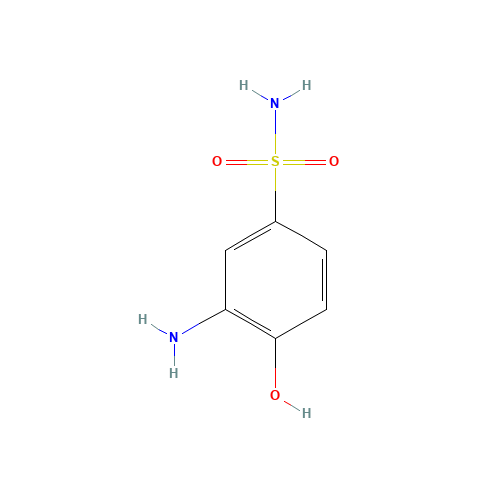 3-Amino-4-hydroxybenzenesulphonamide (CAS: 98-32-8) - Chemical Structure and Molecular Formula 