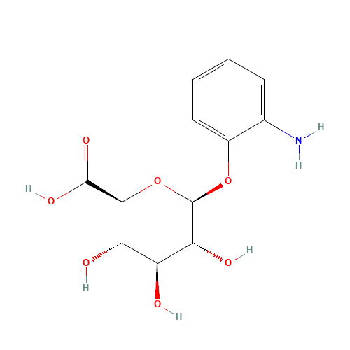 2-AMINOPHENYL-BETA-D-GLUCURONIC ACID (CAS: 15959-03-2) - Chemical Structure and Molecular Formula 