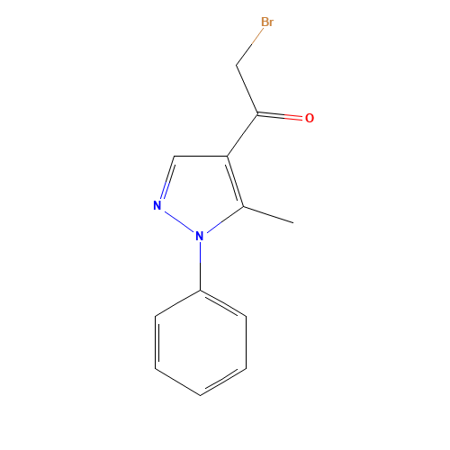 2-BROMO-1-(5-METHYL-1-PHENYL-1H-PYRAZOL-4-YL)-1-ETHANONE (CAS: 137577-00-5) - Related Chemical Product
