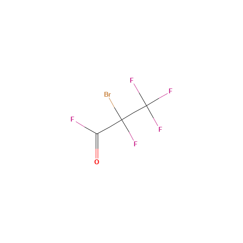 2-BROMO-2,3,3,3-TETRAFLUOROPROPIONYL FLUORIDE (CAS: 6129-62-0) - Chemical Structure and Molecular Formula 