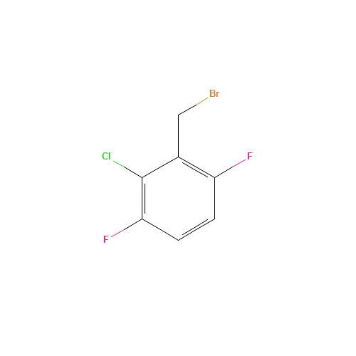 2-CHLORO-3,6-DIFLUOROBENZYL BROMIDE (CAS: 90292-67-4) - Chemical Structure and Molecular Formula 