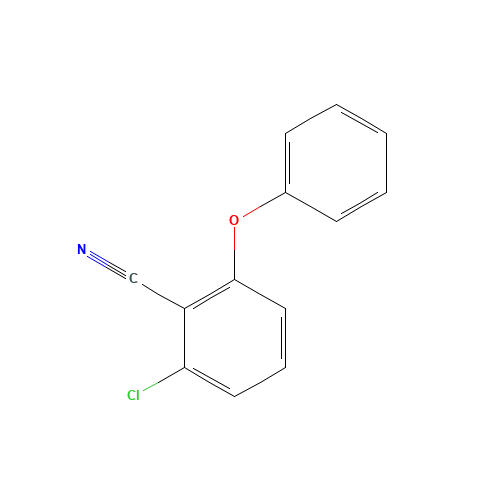 2-CHLORO-6-PHENOXYBENZONITRILE (CAS: 91692-70-5) - Chemical Structure and Molecular Formula 