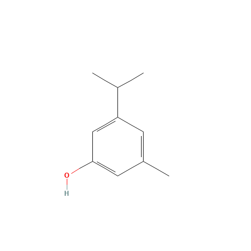 5-ISOPROPYL-3-METHYLPHENOL (CAS: 3228-03-3) - Chemical Structure and Molecular Formula 