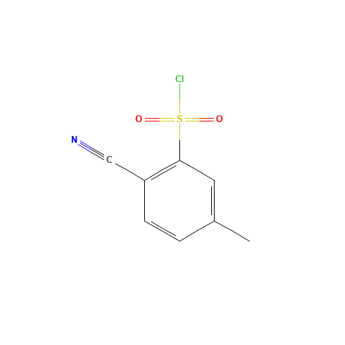 2-CYANO-5-METHYLBENZENESULFONYL CHLORIDE (CAS: 197960-31-9) - Chemical Structure and Molecular Formula 