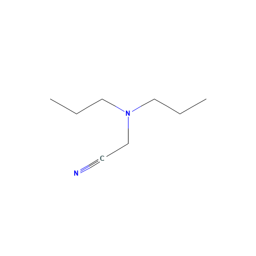 DI-N-PROPYLAMINOACETONITRILE (CAS: 18071-35-7) - Chemical Structure and Molecular Formula 
