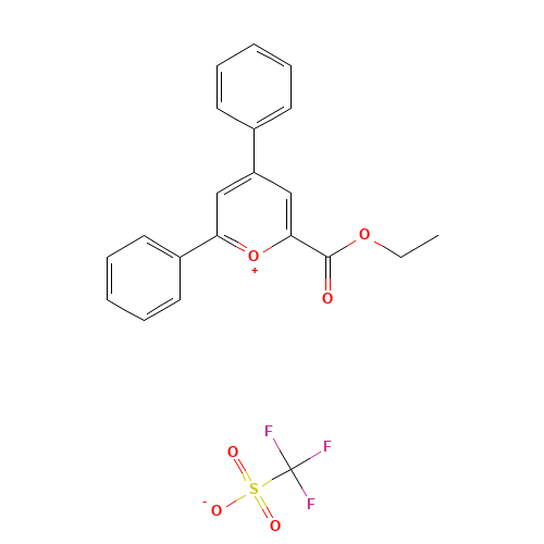 2-ETHOXYCARBONYL-4,6-DIPHENYLPYRYLIUM TRIFLUOROMETHANESULPHONATE,96 (CAS: 78904-86-6) - Related Chemical Product
