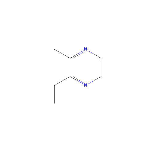2-Ethyl-3-methylpyrazine (CAS: 15707-23-0) - Chemical Structure and Molecular Formula 