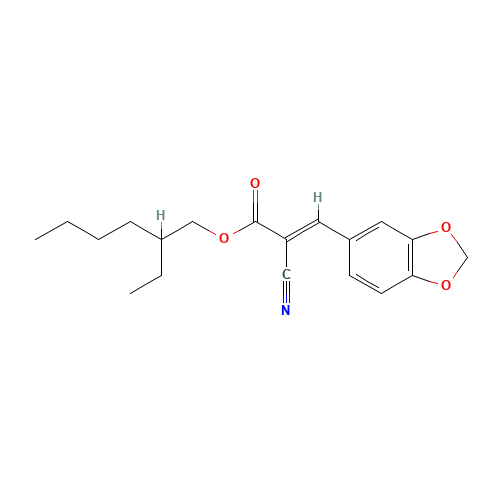 2-ETHYLHEXYL ALPHA-CYANO-3,4-METHYLENEDIOXYCINNAMATE (CAS: 63524-66-3) - Related Chemical Product