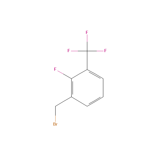 2-FLUORO-3-(TRIFLUOROMETHYL)BENZYL BROMIDE (CAS: 184970-25-0) - Chemical Structure and Molecular Formula 