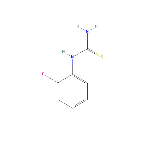 1-(2-FLUOROPHENYL)-2-THIOUREA (CAS: 656-32-6) - Chemical Structure and Molecular Formula 