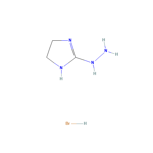 2-HYDRAZINO-2-IMIDAZOLINE HYDROBROMIDE (CAS: 55959-84-7) - Chemical Structure and Molecular Formula 