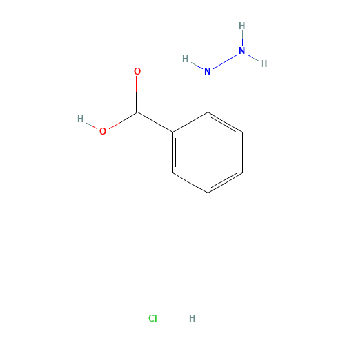 2-Hydrazinobenzoic acid hydrochloride (CAS: 52356-01-1) - Chemical Structure and Molecular Formula 