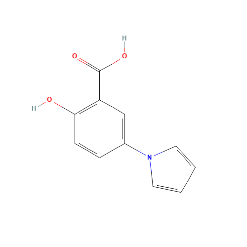 2-HYDROXY-5-(1 H-PYRROL-1-YL)BENZOIC ACID (CAS: 53242-70-9) - Chemical Structure and Molecular Formula 