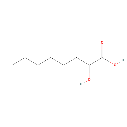 2-Hydroxycaprylic acid (CAS: 617-73-2) - Chemical Structure and Molecular Formula 