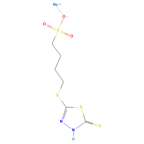2-MERCAPTO-5-(4-SULFOBUTYL)THIO-1,3,4-THIADIAZOLE SODIUM SALT (CAS: 82911-32-8) - Related Chemical Product