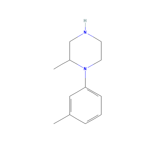 2-METHYL-1-(3-METHYLPHENYL)PIPERAZINE (CAS: 35947-10-5) - Chemical Structure and Molecular Formula 