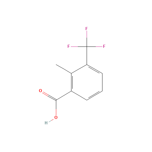 2-METHYL-3-(TRIFLUOROMETHYL)BENZOIC ACID (CAS: 62089-35-4) - Chemical Structure and Molecular Formula 