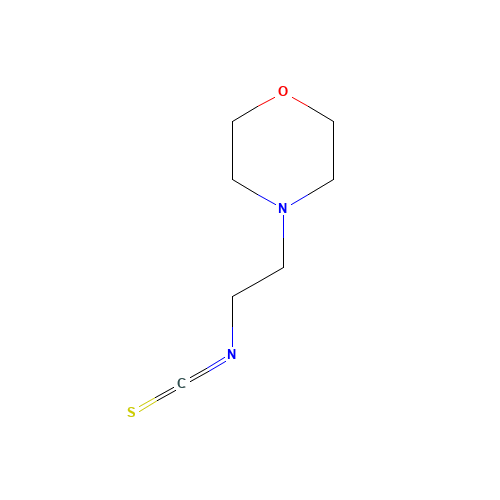 2-(4-MORPHOLINO)ETHYL ISOTHIOCYANATE (CAS: 63224-35-1) - Chemical Structure and Molecular Formula 