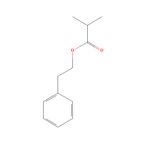Phenethyl isobutyrate (CAS: 103-48-0) - Chemical Structure and Molecular Formula 