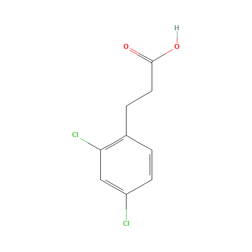 3-(2,4-DICHLOROPHENYL)PROPIONIC ACID (CAS: 55144-92-8) - Chemical Structure and Molecular Formula 