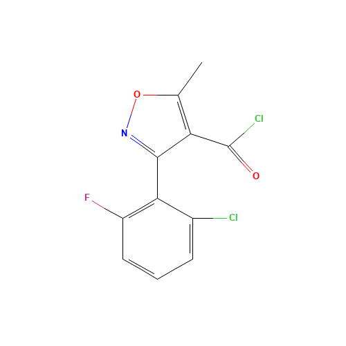 3-(2-Chloro-6-fluorophenyl)-5-methylisoxazole-4-carbonyl chloride (CAS: 69399-79-7) - Chemical Structure and Molecular Formula 