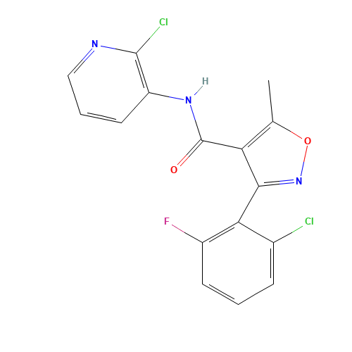 3-(2-CHLORO-6-FLUOROPHENYL)-N-(2-CHLORO-3-PYRIDINYL)-5-METHYL-4-ISOXAZOLECARBOXAMIDE (CAS: 368869-90-3) - Related Chemical Product