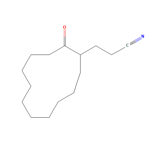 3-(2-OXOCYCLODODECYL)PROPANENITRILE (CAS: 62940-04-9) - Chemical Structure and Molecular Formula 