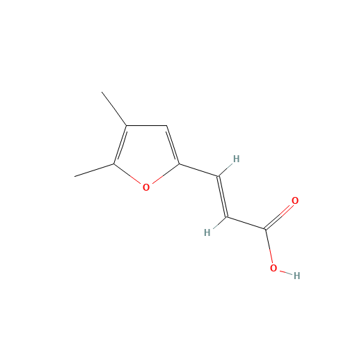 3-(4,5-DIMETHYL-2-FURANYL)ACRYLIC ACID (CAS: 129800-02-8) - Chemical Structure and Molecular Formula 