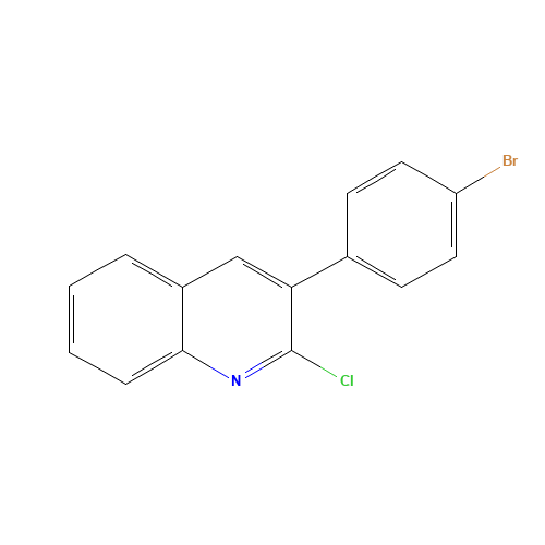 3-(4-BROMOPHENYL)-2-CHLOROQUINOLINE (CAS: 85274-82-4) - Chemical Structure and Molecular Formula 