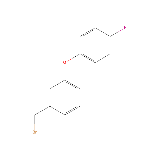 3-(4-FLUOROPHENOXY)BENZYL BROMIDE (CAS: 65295-58-1) - Chemical Structure and Molecular Formula 