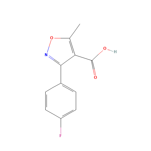 3-(4-FLUOROPHENYL)-5-METHYL-4-ISOXAZOLECARBOXYLIC ACID (CAS: 1736-21-6) - Related Chemical Product