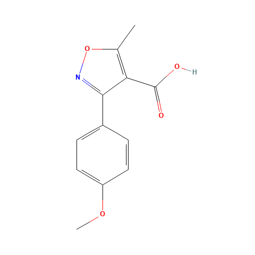 3-(4-METHOXYPHENYL)-5-METHYL-4-ISOXAZOLECARBOXYLIC ACID (CAS: 93041-45-3) - Chemical Structure and Molecular Formula 