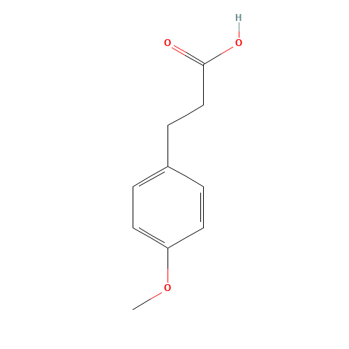 3-(4-Methoxyphenyl)propionic acid (CAS: 1929-29-9) - Chemical Structure and Molecular Formula 