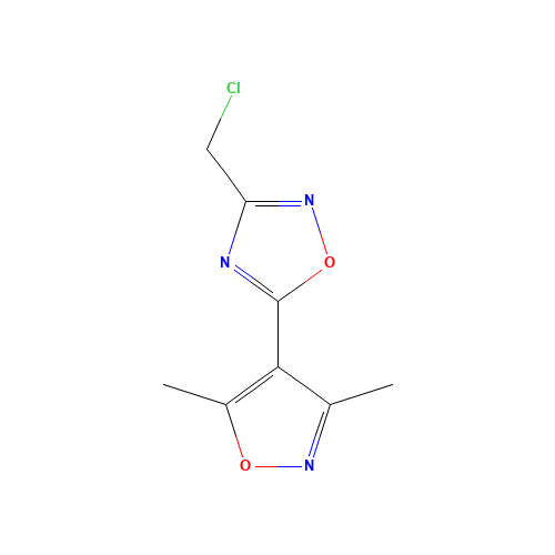 3-(CHLOROMETHYL)-5-(3,5-DIMETHYLISOXAZOL-4-YL)-1,2,4-OXADIAZOLE (CAS: 175205-42-2) - Related Chemical Product
