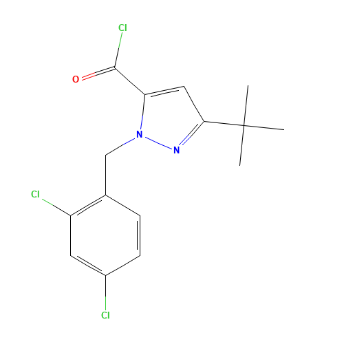 3-(TERT-BUTYL)-1-(2,4-DICHLOROBENZYL)-1H-PYRAZOLE-5-CARBONYL CHLORIDE (CAS: 306937-15-5) - Related Chemical Product