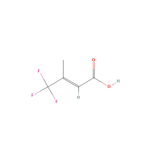 3-(TRIFLUOROMETHYL)CROTONIC ACID (CAS: 69056-67-3) - Chemical Structure and Molecular Formula 