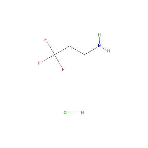3,3,3-TRIFLUOROPROPYLAMINE HYDROCHLORIDE (CAS: 2968-33-4) - Chemical Structure and Molecular Formula 