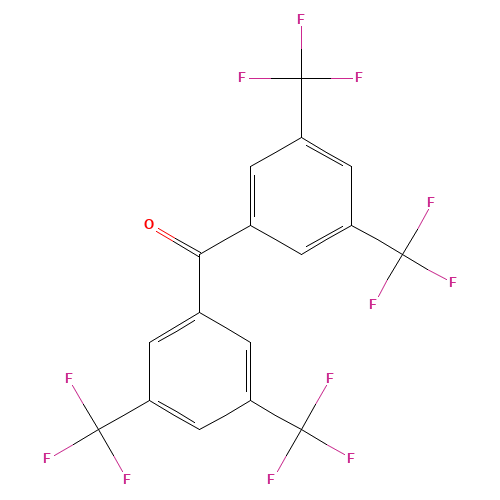 3,3',5,5'-TETRAKIS(TRIFLUOROMETHYL)BENZOPHENONE (CAS: 175136-66-0) - Chemical Structure and Molecular Formula 