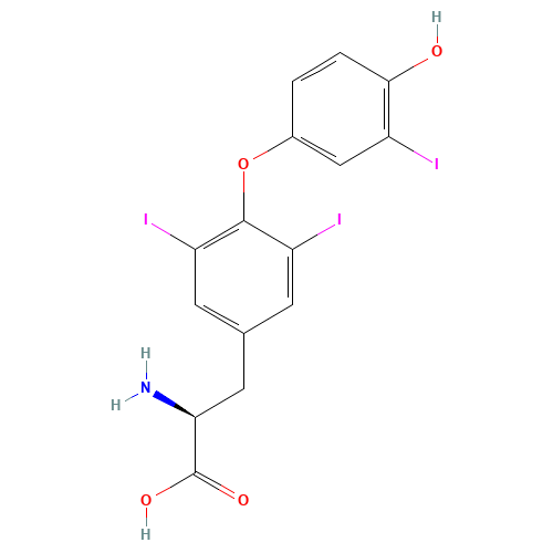 O-(4-Hydroxy-3-iodophenyl)-3,5-diiodo-L-tyrosine (CAS: 6893-02-3) - Related Chemical Product