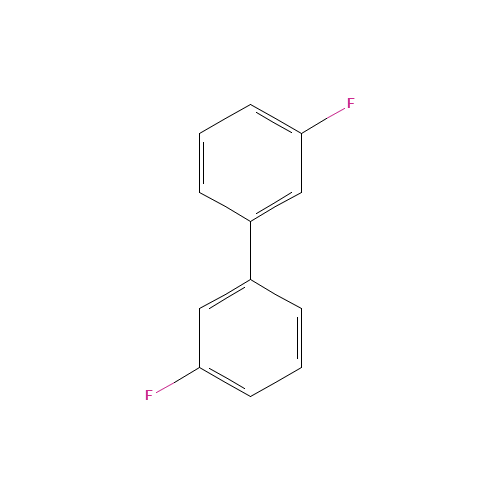 3,3'-DIFLUOROBIPHENYL (CAS: 396-64-5) - Chemical Structure and Molecular Formula 